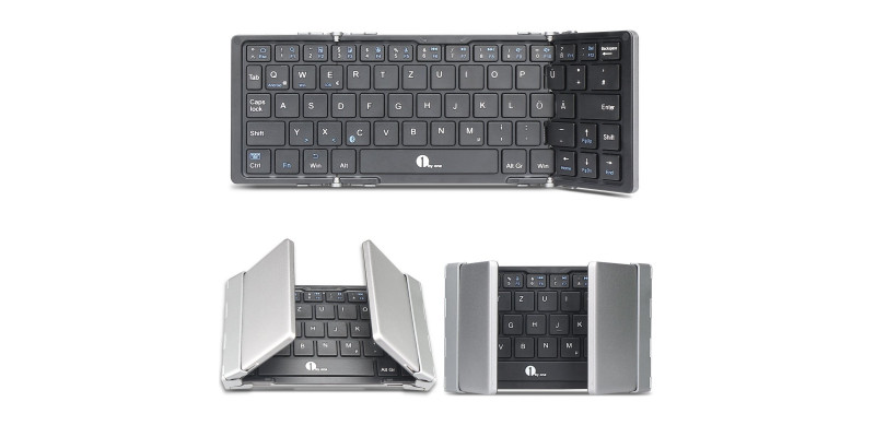 Faltbare Bluetooth Tastatur für mobile Geräte wie das iPhone und iPad