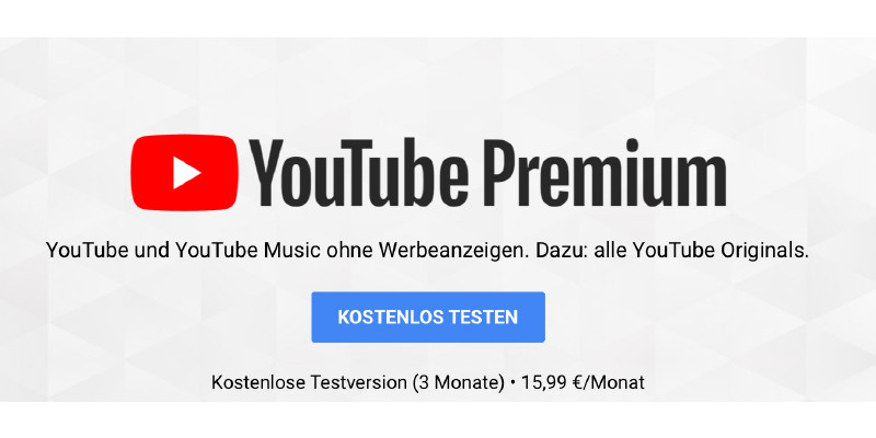 YouTube Premium & YouTube Music Premium jetzt in Deutschland mit kostenlosem Probeabo