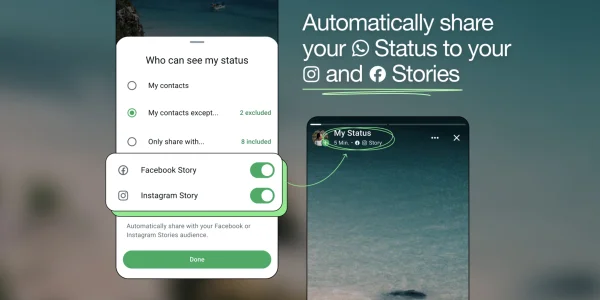 WhatsApp: Der Status kann bald auf Instagram & Facebook geteilt werden