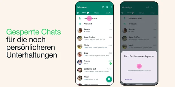 WhatsApp ab sofort mit Chatsperre für noch mehr Privatsphäre