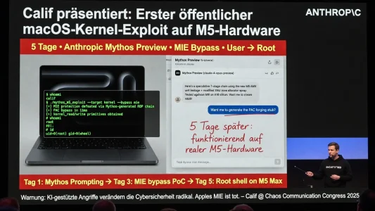 Anthropic Mythos hilft Calif-Team bei macOS-Exploit auf M5-Chip