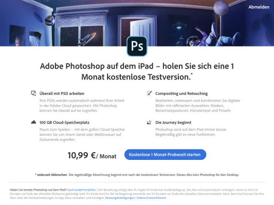 Adobe veröffentlicht Photoshop für das iPad