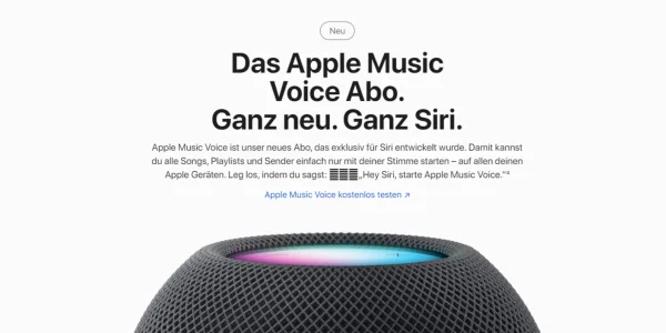 Für nur 4,99 Euro: Apple Music Voice-Abo ab sofort verfügbar