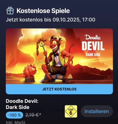 Epic verschenkt „Doodle Devil: Dark Side“ für iOS und „Nightingale“ für Windows in seinem Games Store