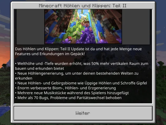 "Höhlen & Klippen Teil 2": Minecraft für iOS & iPadOS erhält umfangreiches Update