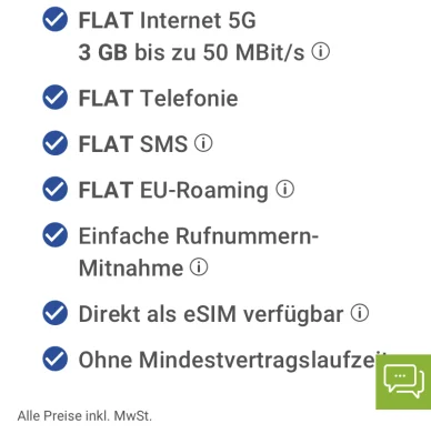 GMX FreePhone: Komplett kostenloser eSIM-Handytarif mit Telefonie-Flat & 3 GB Datenvolumen