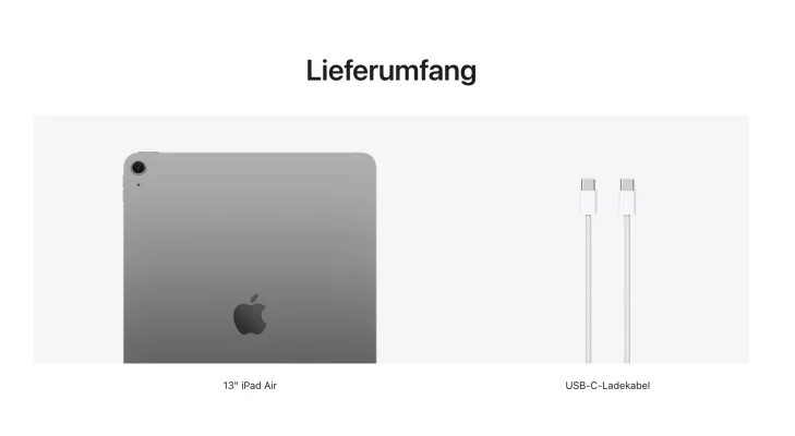 Das iPad Air M2 & iPad Pro M4 werden ohne Netzteil ausgeliefert