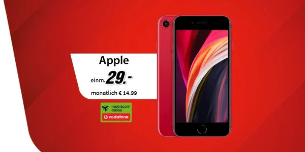 Reduzierte Grundgebühr: iPhone SE inkl. 5 GB Datenvolumen für 14,99 € monatlich