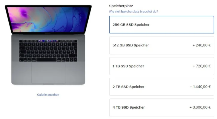 Apple senkt Preise für SSD-Speicher für Mac mini, MacBook Air & MacBook Pro