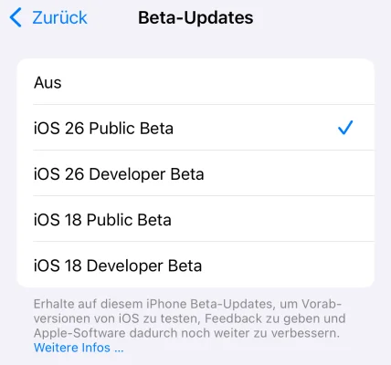 iOS 26, iPadOS 26 & Co: Apple veröffentlicht die erste Public Beta