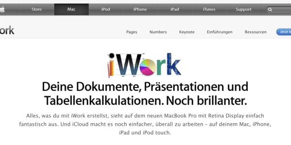 Apple trennt sich von der Marke „iWork“
