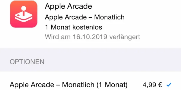 Apple Arcade Testmonat läuft demnächst ab, eine Anleitung für die rechtzeitige Kündigung