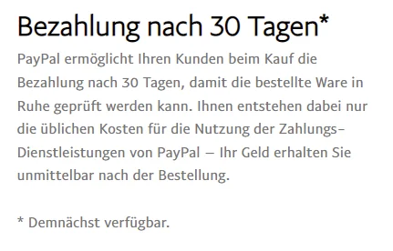 "Bezahlung nach 30 Tagen": PayPal stellt Nutzern neue Zahlweise zur Verfügung