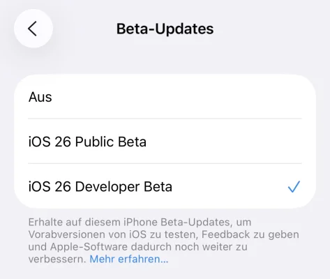 iOS 26.1: Das sind die neuen Features der vierten Beta (Update #3)