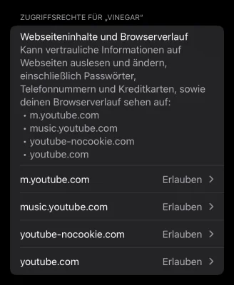 Safari-Erweiterung "Vinegar" spielt YouTube-Videos ohne Werbung Bild-in-Bild & im Hintergrund ab