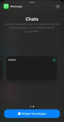 WhatsApp bringt seine Widgets auf das iPhone