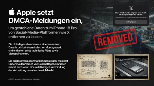 Apple löscht iPhone-18-Pro-Leaks mit DMCA-Meldungen von Social Media