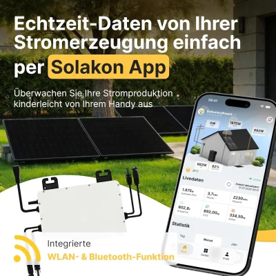 Solakon-Balkonkraftwerk mit WLAN-App im Deal