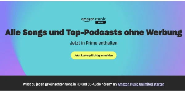 Amazon Prime: Musikflatrate jetzt mit 100 Millionen Songs