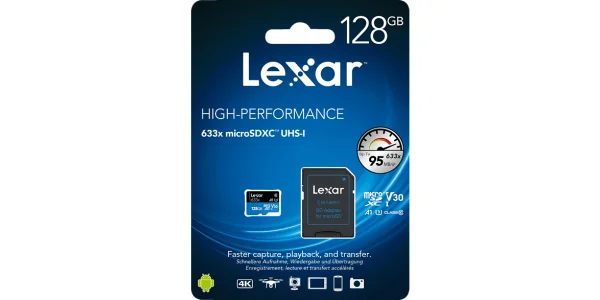 Nur 16€ - Lexar High-Performance 128GB Micro-SDXC Speicherkarte