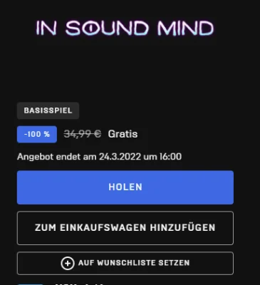 Horror-Game "In Sound Mind" für Windows gratis im Epic Games Store