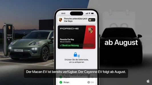 Porsche unterstützt jetzt Car Keys in Apple Wallet