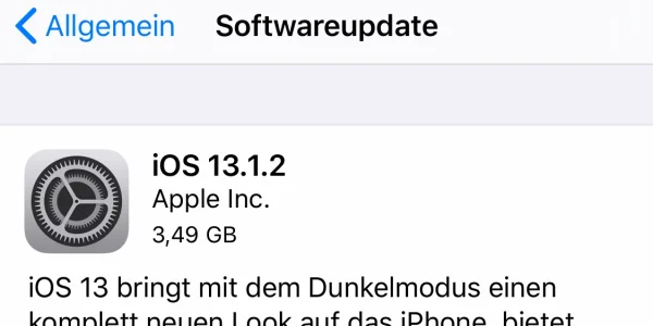 Wieder ein iOS-Update - Apple veröffentlicht iOS 13.1.2 und iPadOS 13.1.2