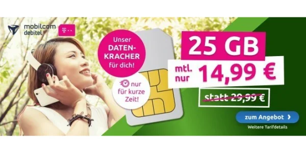 Wieder verfügbar! Datenkracher bei LogiTel: 25 GB für unschlagbare 14,99 €