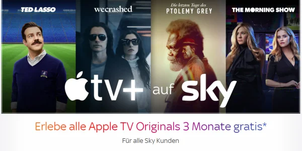 Apple TV+ drei Monate kostenlos für Abonnenten von Sky Q