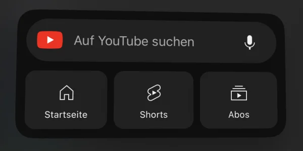 YouTube: Neue Widgets für iOS & iPadOS