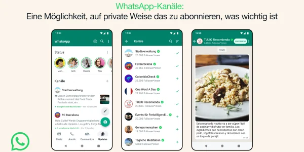 WhatsApp führt Kanäle wie bei Telegram ein