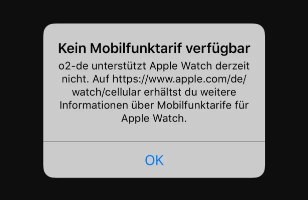 Probleme mit der Apple Watch & iOS 12.1.4 - o2 aktualisiert Netzbetreiber-Einstellungen