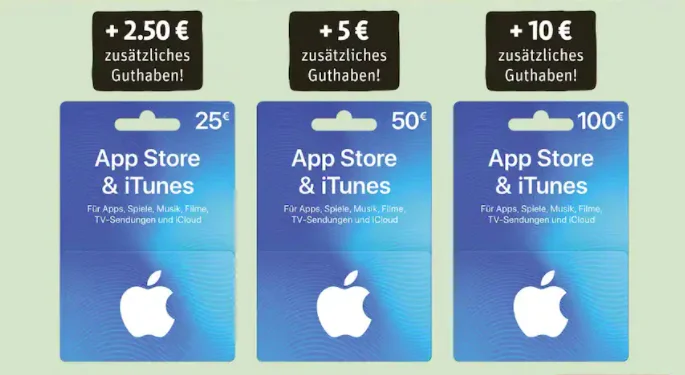 iTunes-Karten mit Bonusguthaben diese Woche bei Rewe