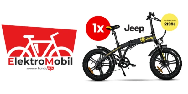 Vertrag abschließen und ein Jeep E-Bike im Wert von 2199 € gewinnen