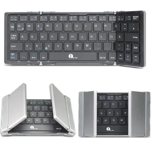 Faltbare Bluetooth Tastatur für mobile Geräte wie das iPhone und iPad