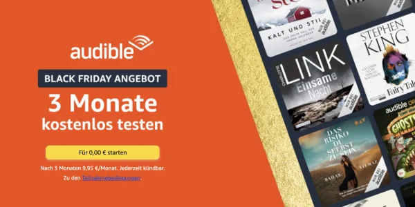 Die Hörbuch-Flatrate Audible gibt es drei Monate kostenlos