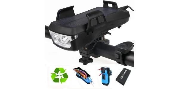 Gutschein - 4 in 1 Multifunktion Solar Fahrradlicht für 10,98€ statt 36,60€
