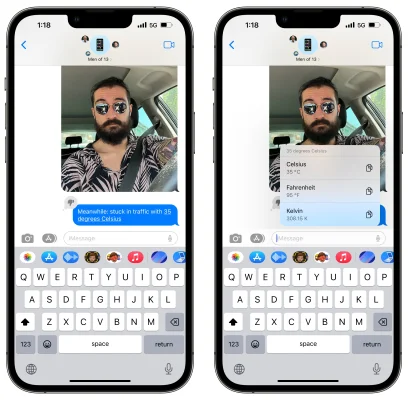 Einheiten-Konvertierung ohne Siri kommt mit iOS 16 & iPadOS 16