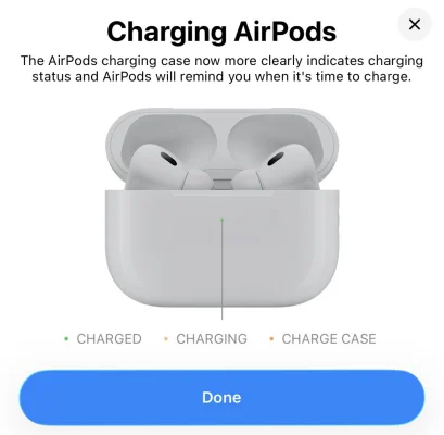 iOS 26 bringt neues Farbschema für die Ladecase-LED der AirPods mit