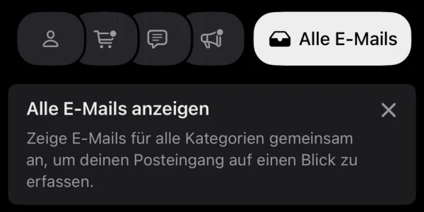 Apple Mail: iOS 18.4.1 & iPadOS 18.4.1 schalten neue Kategorie für alle E-Mails frei