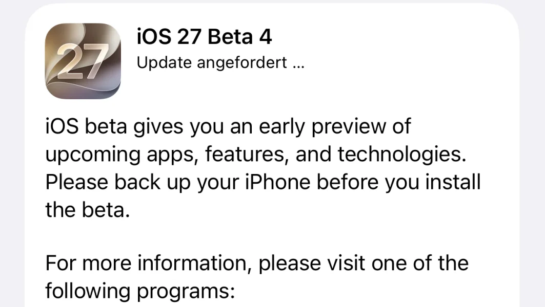 iOS 27 Beta 4: Siri-Optik, Sprachregler und Datenschutz in der Gesundheits-App