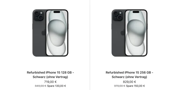 Apple verkauft das iPhone 15 nun auch bei uns als generalüberholtes Produkt