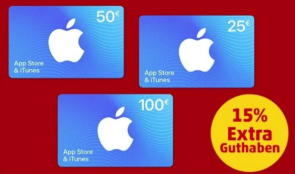 Diese Woche 15 Prozent Bonusguthaben für iTunes-Karten bei Penny