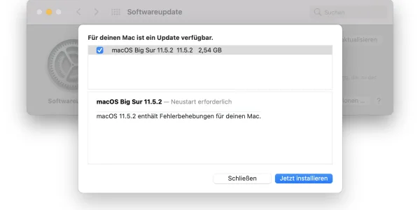 Big Sur: macOS 11.5.2 erschienen