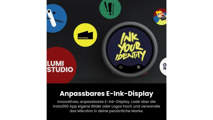 Insta360 Mic Pro: Lavalier-Mikrofon mit E-Ink-Display und 32-Bit-Float-Audio