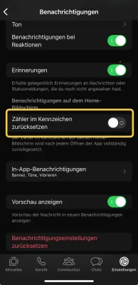 WhatsApp Praxistipp: Zähler im Kennzeichen nicht zurücksetzen