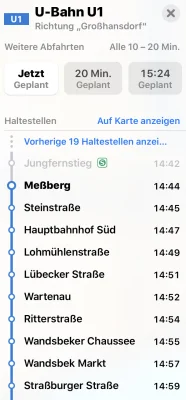 Apple rollt Informationen zum deutschen ÖPNV in der Kartenapp Maps aus