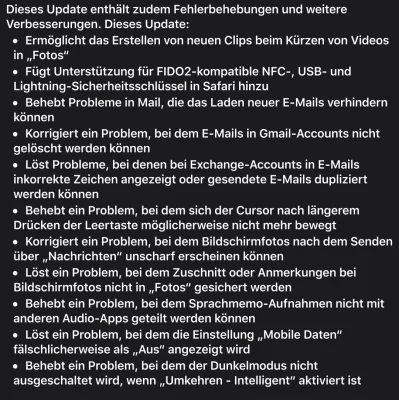 Apple veröffentlicht finale Versionen von iOS 13.3, iPadOS 13.3, tvOS 13.3 & watchOS 6.1.1