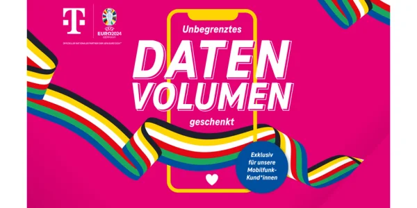 Die Telekom schenkt ihren Kunden zur Fußball-Europameisterschaft unbegrenztes Datenvolumen (Reminder)
