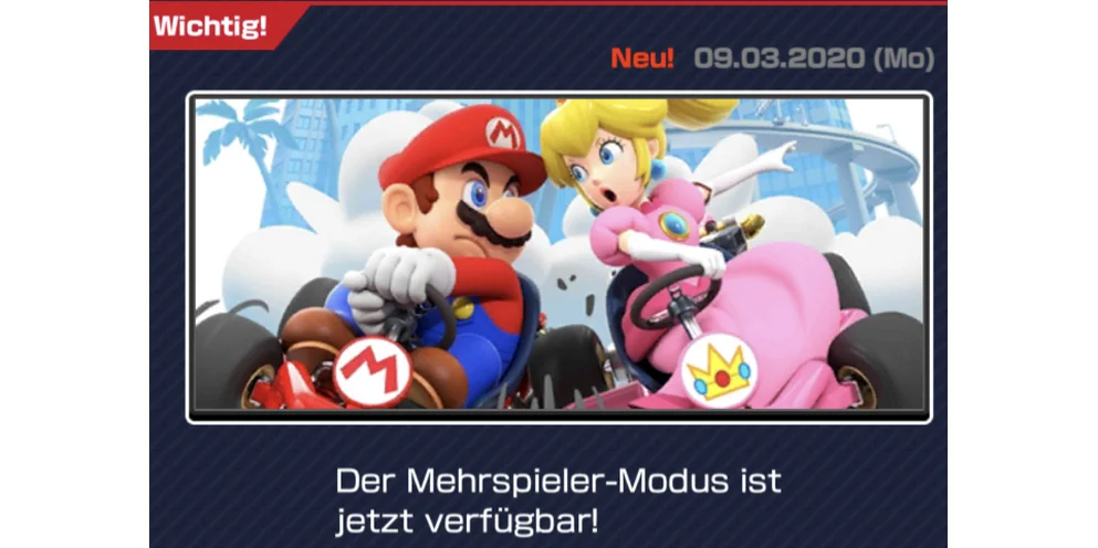 Multiplayer-Modus von Mario Kart Tour ab sofort verfügbar
